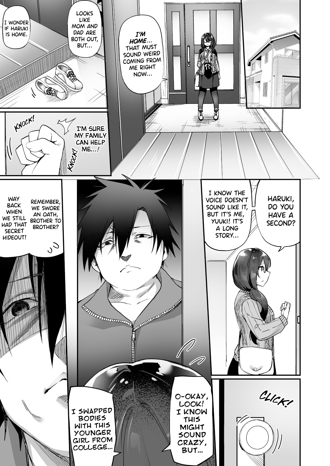 Hentai Manga Comic-I Ended Up Changing Bodies With The big Breasted Yandere Kouhai Who Gets Turned On From Simply Hearing My Voice-Read-28